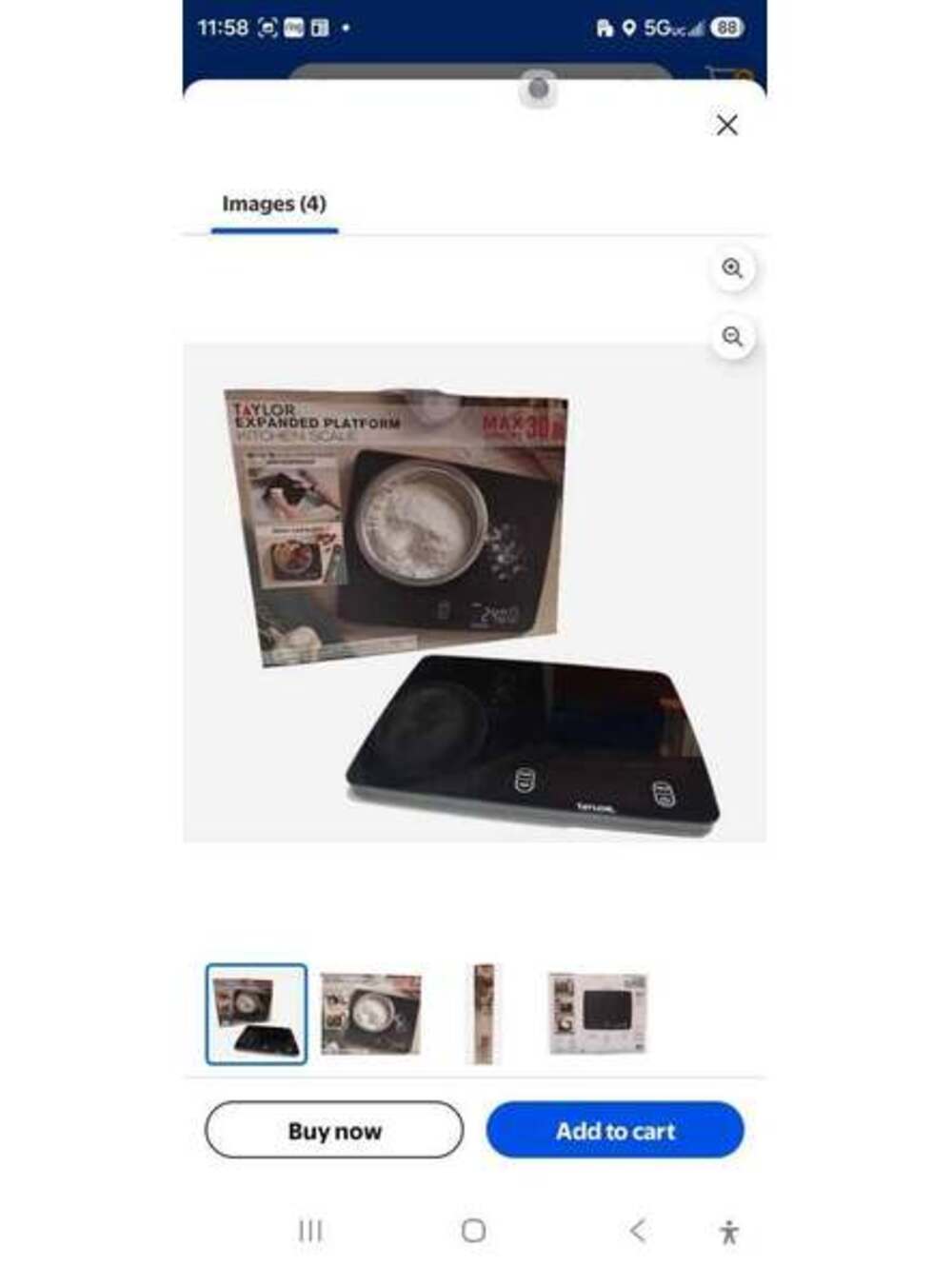Taylor Digital Kitchen Scale 30 lb Waterproof
